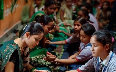 परशुराम पब्लिक स्कूल दातागंज में मना हरियाली तीज सेलिब्रेशन