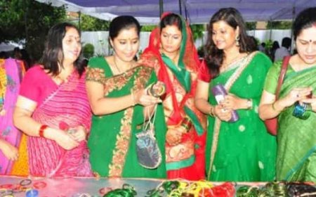 हरियाली तीज का त्यौहार सुहागिन महिलाओं ने उत्साह पूर्वक मनाया