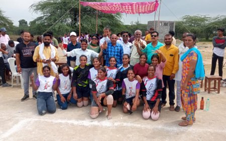 सहाड़ा ब्लॉक स्तर पर कबड्डी में सरगांव बालिका टीम चैंपियन