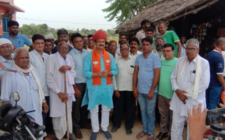 बाघोली नदी बस स्टैंड पर उत्तर प्रदेश से आए प्रवास व विधायक देवेंद्र सिंह नीम का भाजपा कार्यकर्ताओं ने किया स्वागत