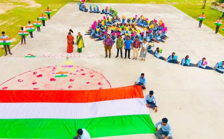 हलेड़ में छात्राओं ने फ़ौजी भाइयों को भेजी राखियाँ व बनाई चंद्रयान -3 मिशन की झांकी