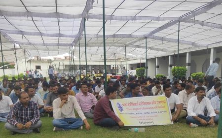 सरकार की ओर से कोई सुनवाई नहीं:कनिष्ठ अभियंताओं का कार्य बहिष्कार चौथे दिन भी जारी