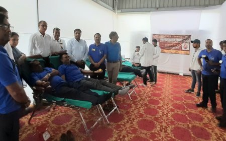 रोटरी क्लब ऑफ भिवाड़ी द्वारा रक्त दान शिविर का किया गया आयोजन