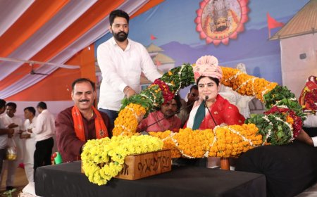 ग्राम घाटरी में चल रही श्री मद् भागवत कथा के पांचवें दिन श्री कृष्ण की बाल लीलाओं एवं  गोवर्धन पूजा का श्रोताओं को कराया रसपान