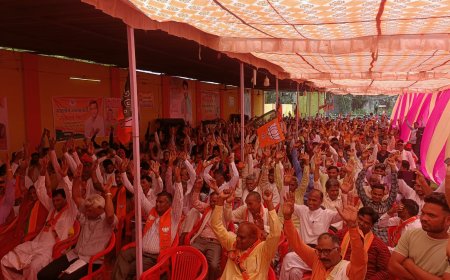 विधानसभा क्षेत्र वैर में भाजपा  कार्यकर्ता एवं लाभार्थी  सम्मेलन का  हुआ आयोजन:भाजपा कार्यकर्ताओं ने निकाली बाइक रैली