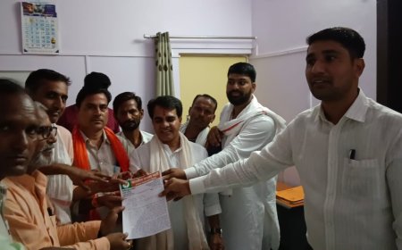 भाजपा कार्यकर्ताओं ने  उपखण्ड अधिकारी महापुरुषों की मूर्तियों की सुरक्षा को लेकर दिया  ज्ञापन