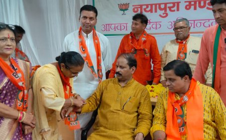 मुस्लिम बहनो ने बांधी भाजपा कार्यकर्ताओ को राखी