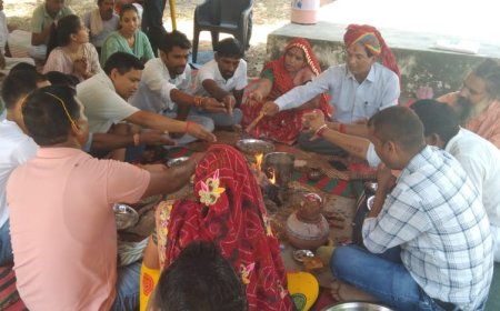 कांग्रेस नेता रामेश्वर लाल डूडी के स्वास्थ्य की कामना के लिए किया महामृत्युंजय यज्ञ