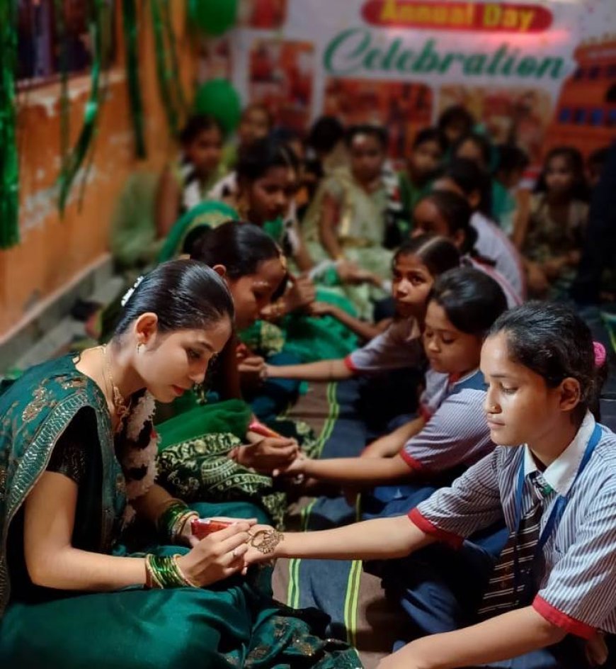 परशुराम पब्लिक स्कूल दातागंज में मना हरियाली तीज सेलिब्रेशन