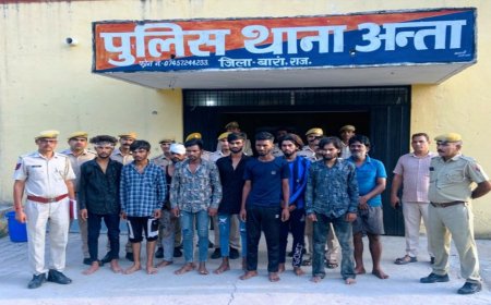 पुलिस थाना अन्ता द्वारा हत्या के 9 अभियुक्त गिरफ्तार पुलिस द्वारा 24 घण्टे में किया वारदात का खुलासा