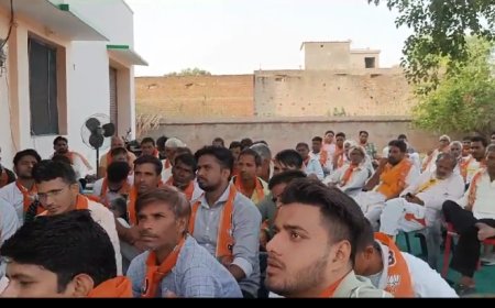 भाजपा की परिवर्तन यात्रा को लेकर हुआ सभा का आयोजन:परिवर्तन ही नारा है राजस्थान हमारा है