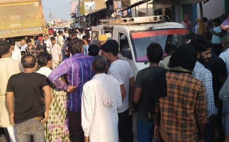 पहाडी के पुराने बस स्टेण्ड पर खनन सामग्री के ट्रेलर ने वृद्व को कुचला,मौके पर मौत