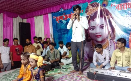 किशन मेरो छोटो रह गए ऐ म्हारी राधा चटक जवान--नारायणपुर गांव में श्याम जागरण का हुआ आयोजन