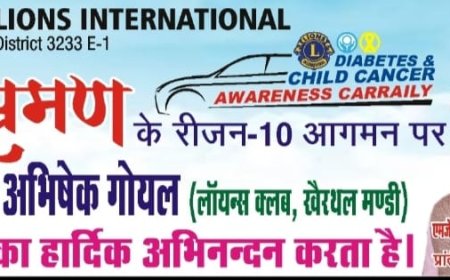 लायंस व लियो क्लब खैरथल मंडी की कार रैली 13 सितम्बर को होगी आयोजित: डायबिटीज व बच्चों के केंसर के प्रति जागरूकता की थीमों पर सजाई जाएंगी कारें