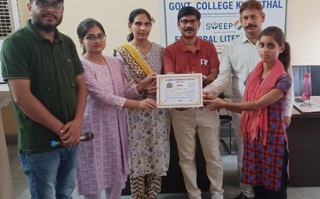 स्वीप कार्यक्रम के तहत आयोजित हुई स्लोगन प्रतियोगिता