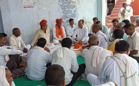 भाजपा की परिवर्तन संकल्प यात्रा की तैयारी जोरों पर:  पूर्व कैबिनेट मंत्री हेमसिंह भड़ाना ने गांवों का दौरा कर लोगों से यात्रा में पहुंचने की अपील की