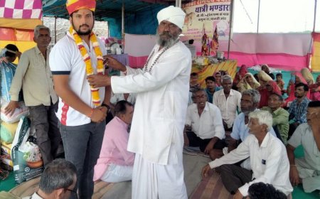 बापूनगर में बाबा रामदेव मंदिर निर्माण के लिए पूर्व प्रधान मेवाड़ा ने डेढ़ बीघा भूमि करवाई उपलब्ध :