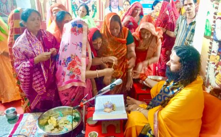 सिद्ध पीठ वेंकटेश बालाजी लोहार्गल में ऋषि पंचमी की कथा  संपन्न