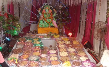 श्री गणेशजी महाराज  की निकाली  भव्य शोभायात्रा:  लगाए 56 भोग