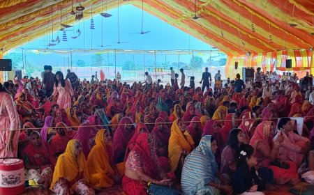 श्रीमद् भागवत ज्ञान यज्ञ सप्ताह का हुआ शुभारंभ:जिले भर की प्रभात फेरियों का हुआ समाघम, महिलाओं ने निकाली कलश यात्रा