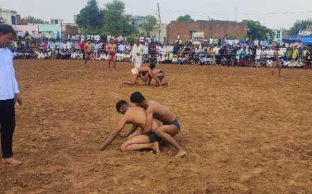 हर्षोल्लास के साथ भरा हनुमानजी महाराज का मेला  राजस्थान:  हरियाणा के पहलवानों ने कुश्ती-दंगल में की जोर आजमाईश