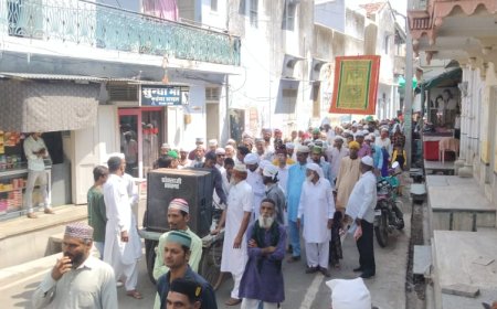 तखतगढ़  में बड़ी धूमधाम से निकाला गया जुलूस ए जशने ईद मिलादुन्नबी:  लगभग 500 से 700  लोगों ने जुलूस में की शिरकत