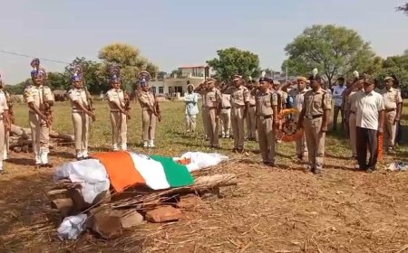 सीआरपीएफ के शहीद जवान शंकर लाल मीणा (मकरोडा) का राजकीय सम्मान के साथ किया अन्तिम संस्कार