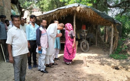 भाजपा नेता का अनुसूचित जाति बस्ती संपर्क अभियान
