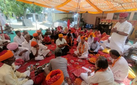 रांकावत समाज चोराई पट्टी द्वारा किया राष्ट्रीय अध्यक्ष नानेचा का स्वागत