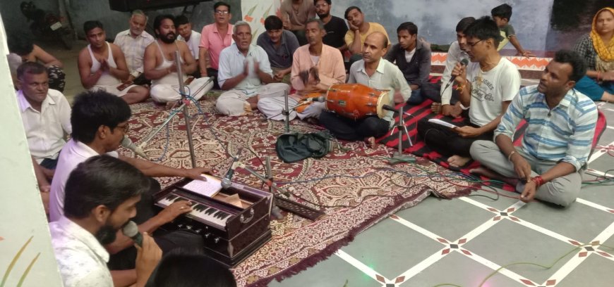 सकट के थाई वाले हनुमान मंदिर में हुए सामुहिक संगीतमयी सुन्दर कांड के पाठों का आयोजन
