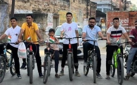 लायंस एवम लियो क्लब खैरथल मंडी ने निकाली विश्व शांति रेली