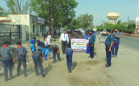 स्काउट गाइड ने गांधी जयंती के अवसर पर किया श्रमदान:  सर्वधर्म प्रार्थना सभा का हुआ आयोजन