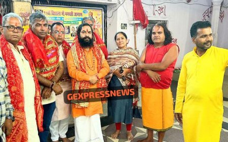सांगलिया धूणी पीठाधीश्वर श्री ओम दास महाराज ने किए देवी धोलागढ़ के दर्शन