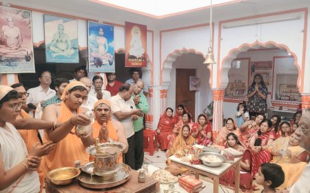 जूसरी में मनाया गया  नेमिनाथ भगवान का गर्भ कल्याणक दिवस एवं सामुहिक क्षमा वाणी पर्व