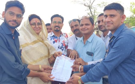 बानसूर में पत्रकारों ने शकुंतला रावत से भूखंड आवंटन की मांग की, ब्लॉक अध्यक्ष का नेतृत्व संबोधित किया"