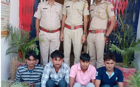 गोकशी के लिये टाटा 407 में गाय भरकर ले जाते 4 कुख्यात गौतस्कर गिरफ्तार