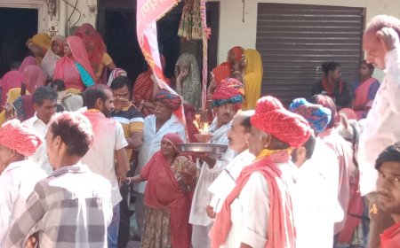 गुरला में देवनारायण भगवान का निकला भव्य जुलूस, रात्रि में हुआ संगीतमय बगड़ावत कथा का आयोजन