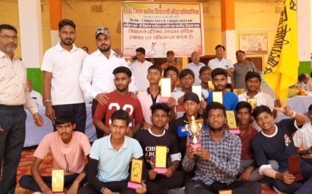 राजकीय टीकाराम पालीवाल उच्च माध्यमिक विद्यालय में 67  जिला स्तरीय खेलकूद प्रतियोगिता संपन्न