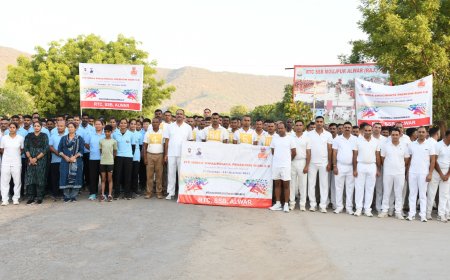 सशस्त्र सीमा बल के जवानों ने दिया स्वस्थ रहने का संदेश