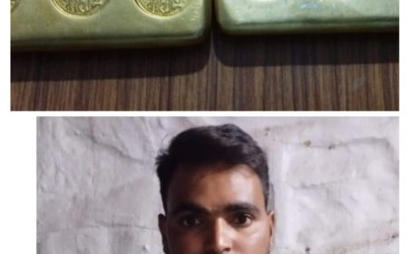 नौगावा थाना पुलिस की बड़ी कार्यवाही  लगभग 1 करोड़ की कीमत के सोने के दो बिस्किट किए जप्त