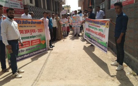 स्वीप टीम द्वारा मतदाता जागरूकता अभियान के तहत कार्यशाला, चित्रकला एवम रैली का आयोजन