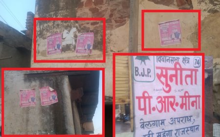 आचार संहिता लगने के बाद भी दीवारों परलगे हुए हैं पोस्टर एवं प्रचार