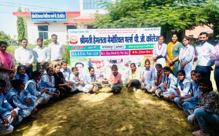 श्रीमती हेमलता मेमोरियल गर्ल्स पीजी कॉलेज नारायणपुर में हुआ अमृत कलश यात्रा और पंच प्रण शपथ कार्यक्रम का आयोजन