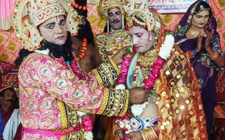 श्रीराम कला मंच द्वारा दिखाई गई भगवान् राम की लीलाऐ: कस्बे में निकली राम बारात