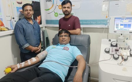देर रात डा. मर्मिट ने  26 वीं बार प्लेटलेट्स डोनेट कर बचाई मरीज की जान