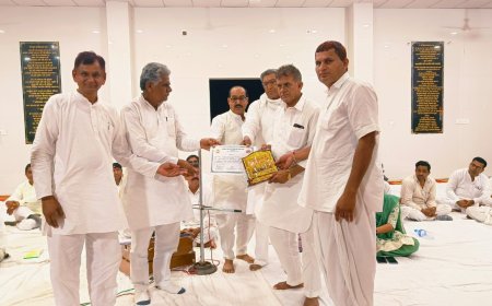 पर्यावरण संरक्षण क्षेत्र मे उत्कृष्ट सेवाकार्यों के लिए शिक्षक बिश्नोई को किया मुकाम -लालासर मे सम्मानित