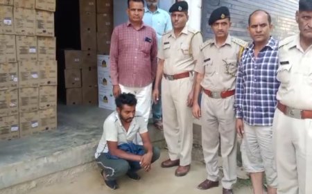 दिल्ली- मुंबई एक्सप्रेस वे पर आबकारी विभाग की कार्यवाही 55 लाख रुपए की अंग्रेजी शराब जब्त: चालक गिरफ्तार