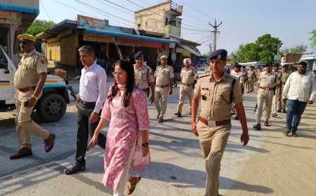 विधानसभा चुनाव के लिए अलर्ट मोड में प्रशासन निकाला फ्लैग मार्च