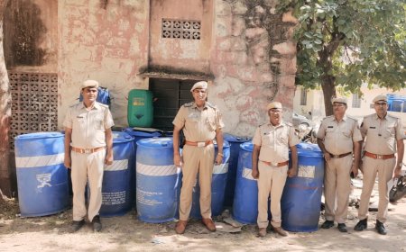 शराब माफियाओं से भारी मात्रा में अवैध स्प्रिट बरामद