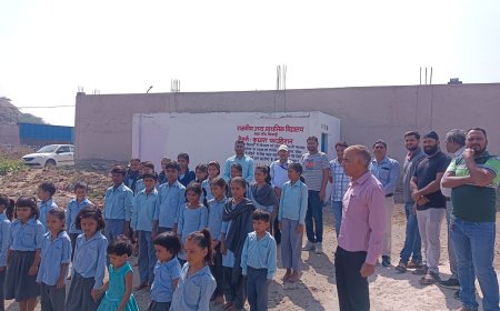 कृधारा फाउन्डेशन ने किया राजकीय उच्च प्राथमिक विद्यालय नयागांव भिवाड़ी के शौचालय का उद्घाटन